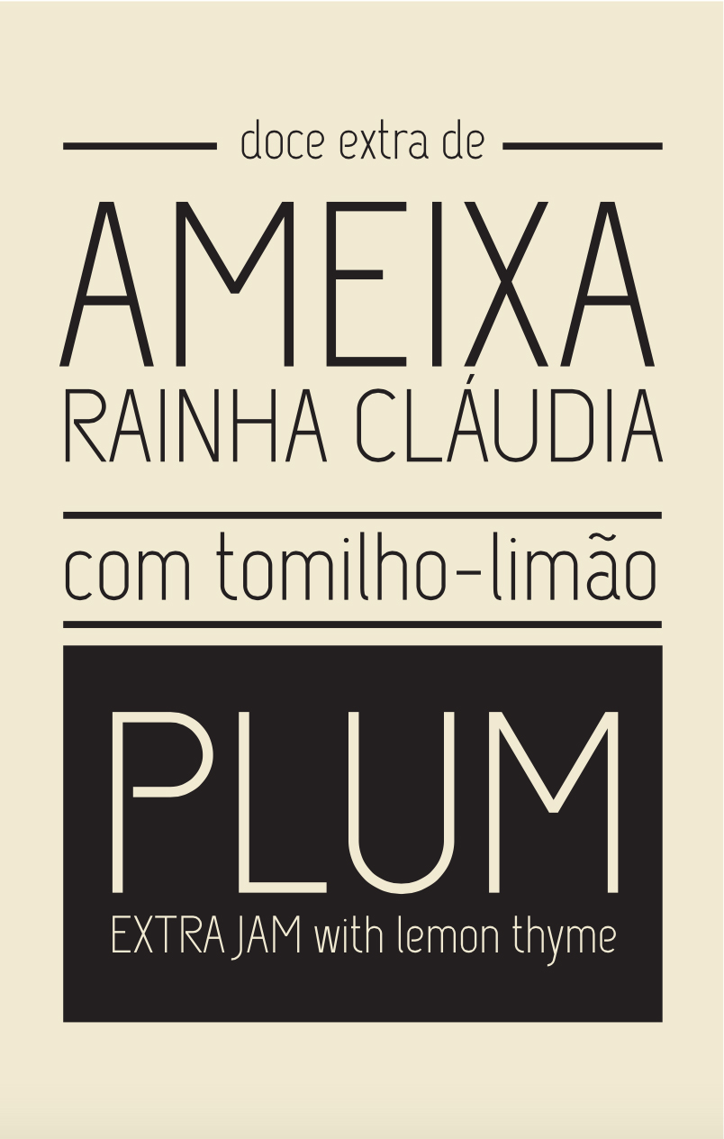 DOCE EXTRA DE AMEIXA RAINHA CLÁUDIA COM TOMILHO-LIMÃO