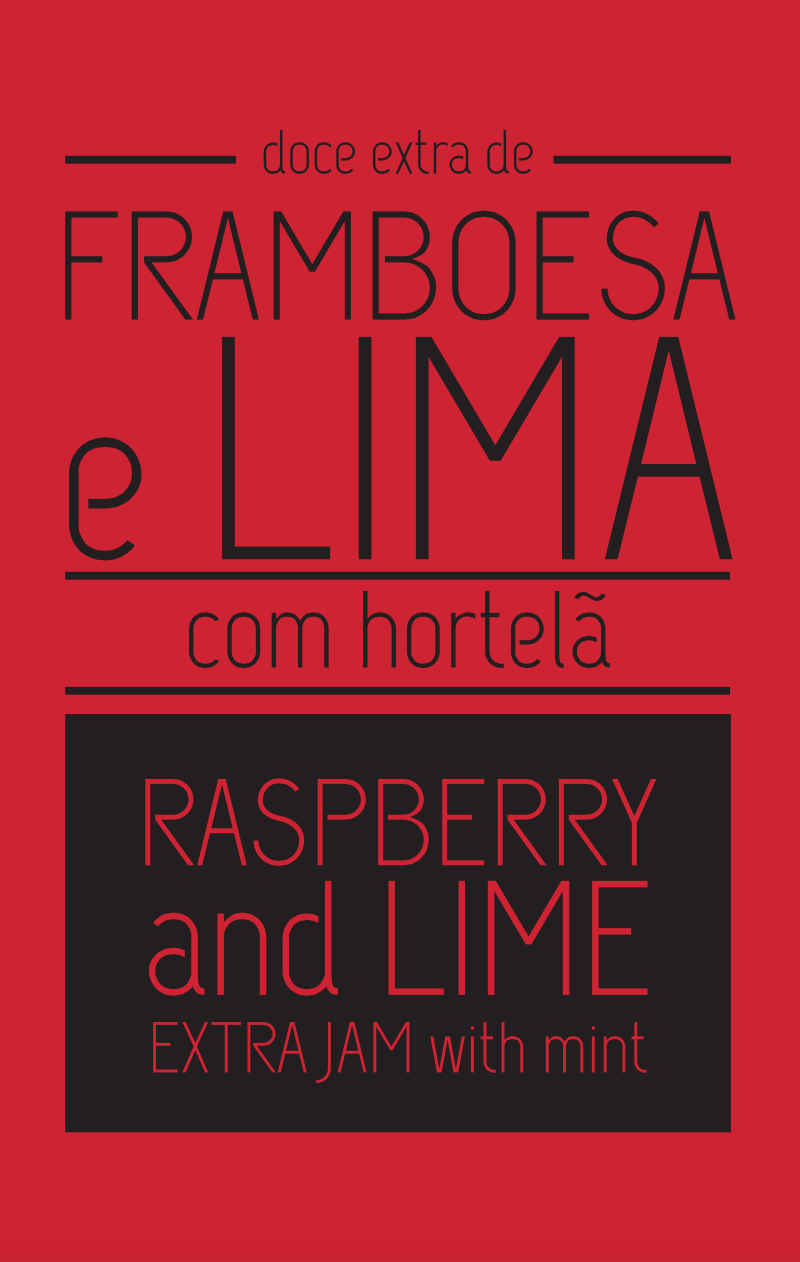 DOCE EXTRA DE FRAMBOESA E LIMA COM HORTELÃ 